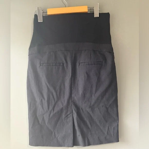 Thyme Maternity Black Pencil Skirt Small 🤰 Stretch Work Office Business Casual - Picture 5 of 8
